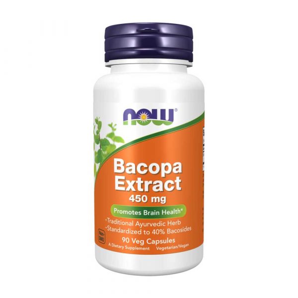 Bacopa Extract 450 mg 90 cápsulas vegetais – Now