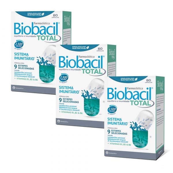 Biobacil Total 60 cápsulas Leve 3 Pague 2 - Farmodiética