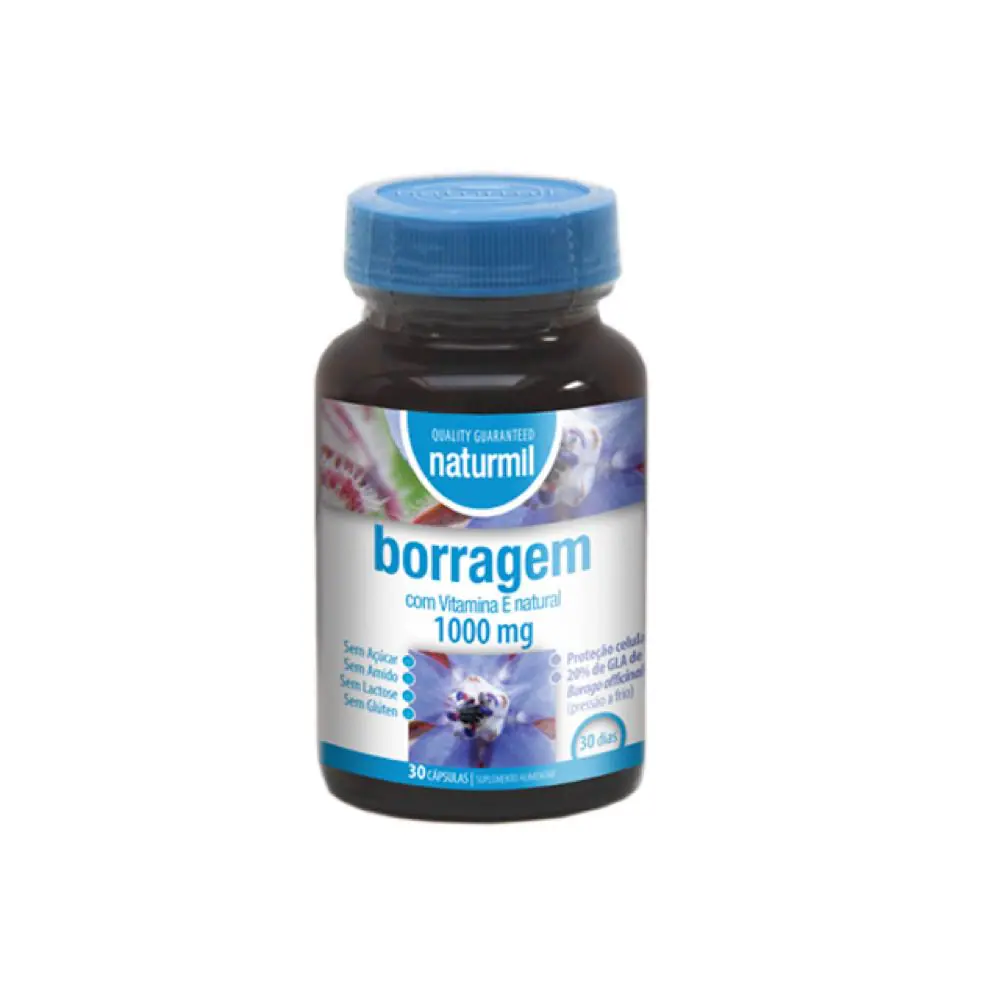 Borraja 1000 mg 30 cápsulas - Naturmil