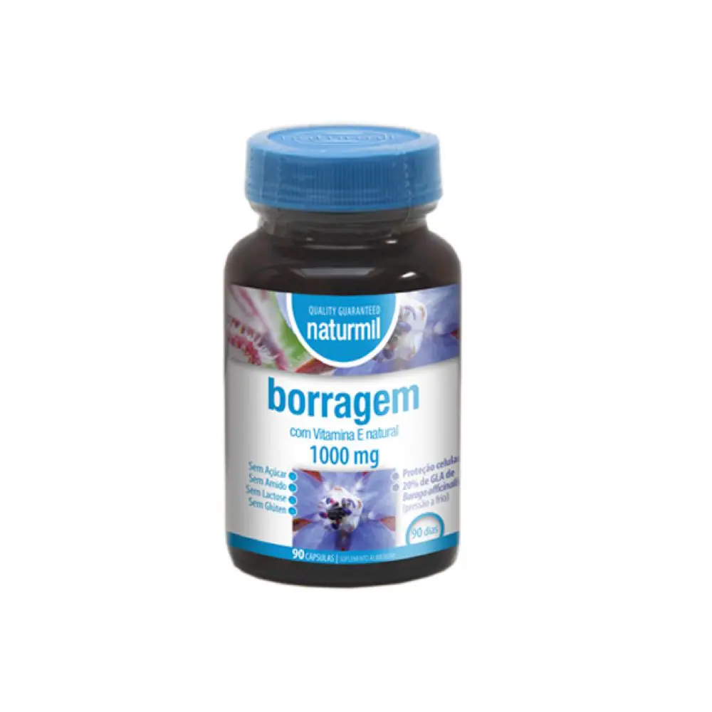Borraja 1000 mg 90 cápsulas - Naturmil