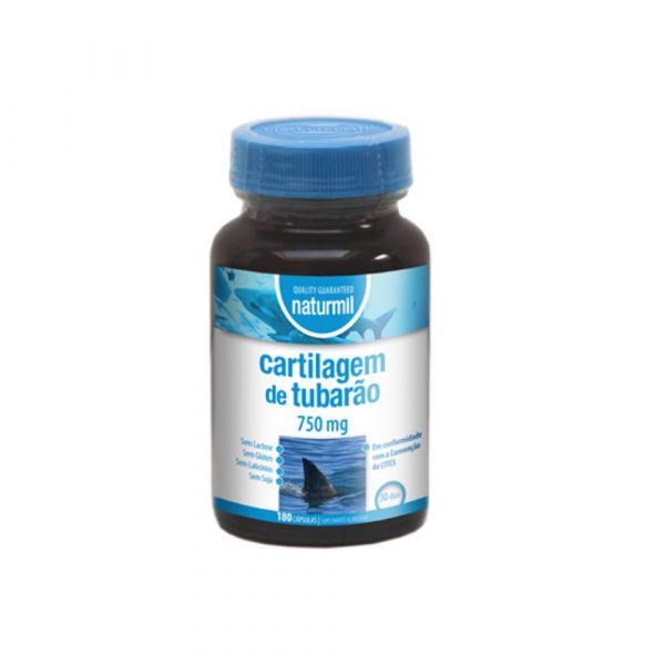 Cartilagem de Tubarão 750 mg 180 cápsulas - Naturmil