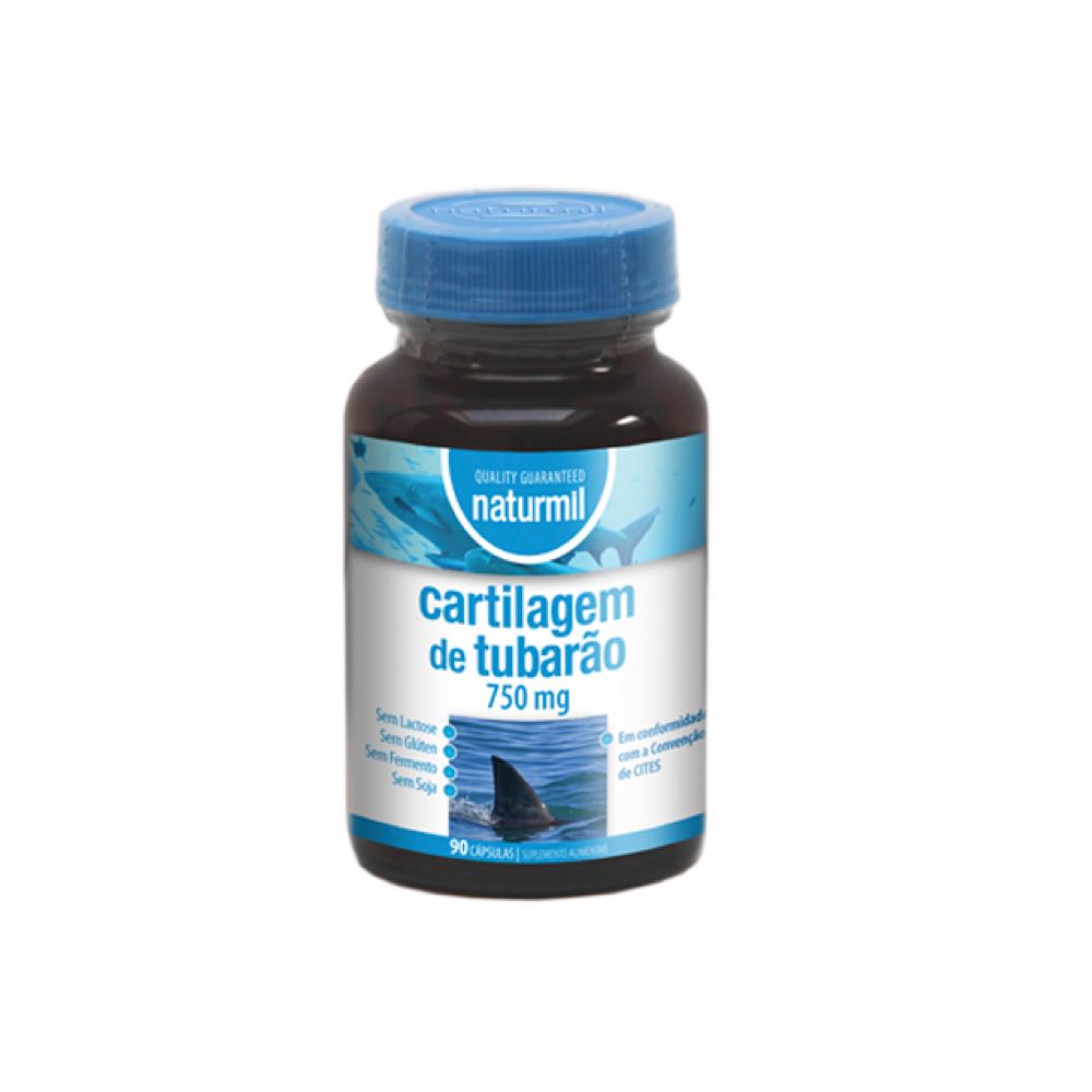 Cartilagem de Tubarão 750 mg 90 cápsulas - Naturmil