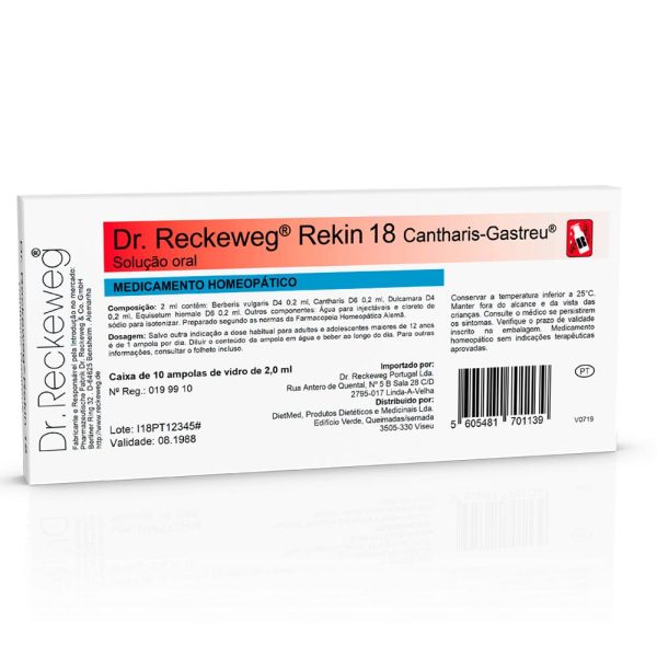 Rekin 18 - 10 Ampolas Bebíveis - Dr. Reckeweg