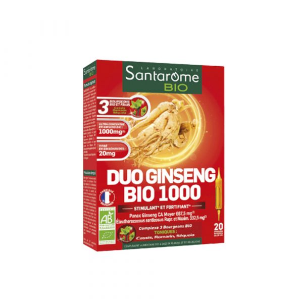 Duo Ginseng Bio 1000 20 ampolas - Santarome