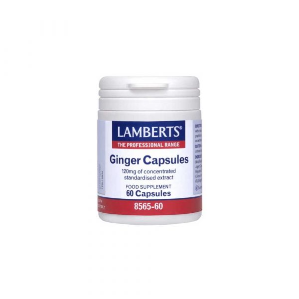 Gengibre 120 mg 60 cápsulas - Lamberts