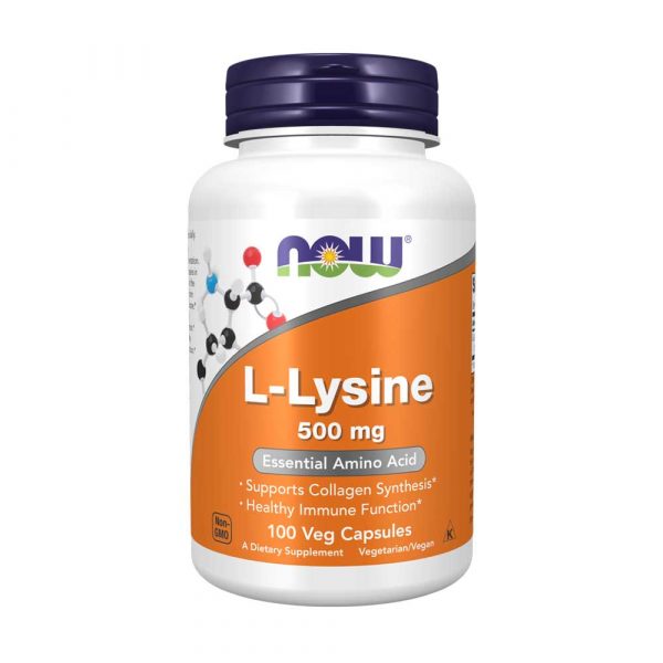 L-Lisina 500 mg 100 cápsulas - Now