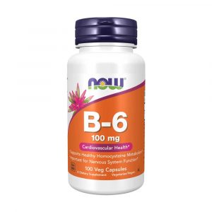 Vitamina B-6 100 mg 100 cápsulas - Now