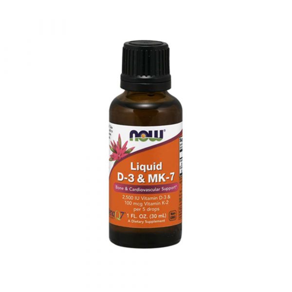 Vitamina D-3 2500 IU + Vitamina MK7 30 ml – Now