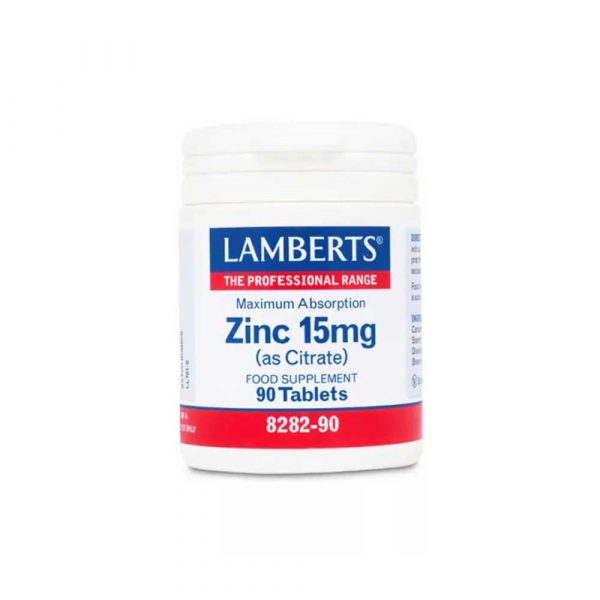 Zinco Citrato 15 mg 90 comprimidos - Lamberts