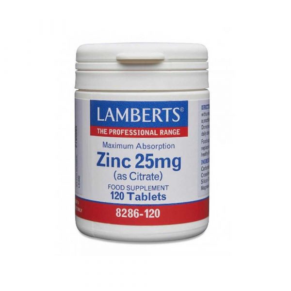 Zinco Citrato 25 mg 120 comprimidos - Lamberts