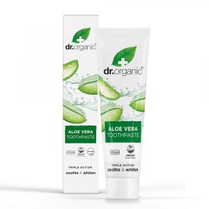 aloe vera pasta de dentes da marca Dr. Organic
