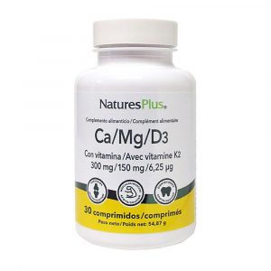 Ca, Mg e D3 da marca Natures Plus