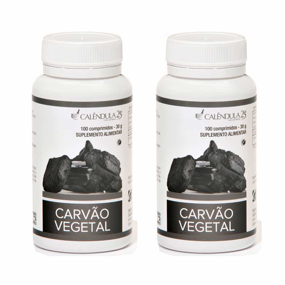 Carvão vegetal em comprimidos pack da Calêndula