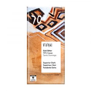 Chocolate negro 70% cacau da marca Vivani