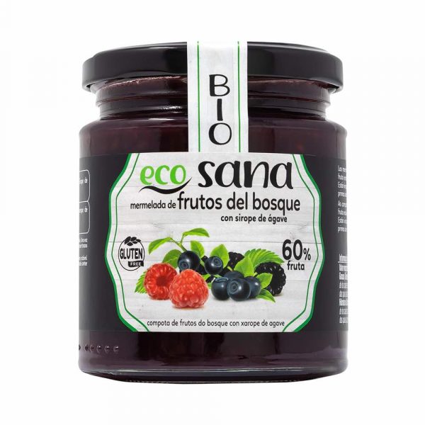 Compota Extra Frutos do Bosque Sem Açúcar Bio 260 g - Ecosana