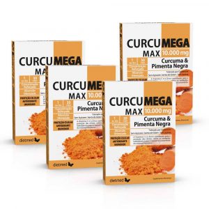 Curcumega Max de 30 Caps em pack Leve 4 Pague 3