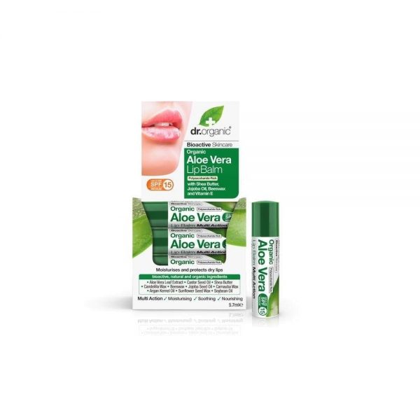 Aloé Vera Bálsamo Labial Bio 5.7 ml - Dr. Organic