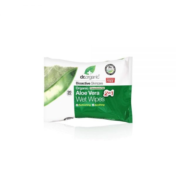 Aloé Vera Toalhetes Limpeza Bio 20 unidades - Dr. Organic