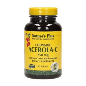 Acerola-C 250 mg 90 Comprimidos Mastigáveis - Natures Plus