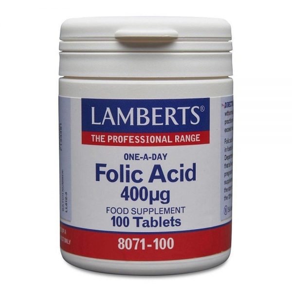 Ácido Fólico 400 mcg 100 cápsulas - Lamberts
