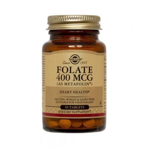 Folate Metafolin 400 µg 50 comprimidos - Solgar