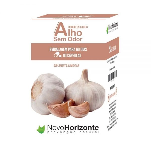 Alho Sem Odor 1000 mg 60 cápsulas - Novo Horizonte