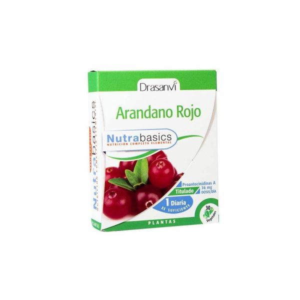 Arándano Rojo 30 cápsulas vegetais - Nutrabasics Drasanvi