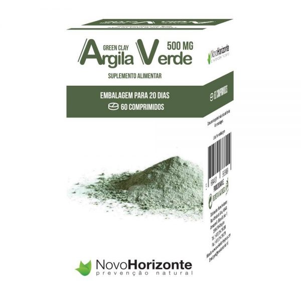 Argila Verde 500 mg 60 comprimidos - Novo Horizonte