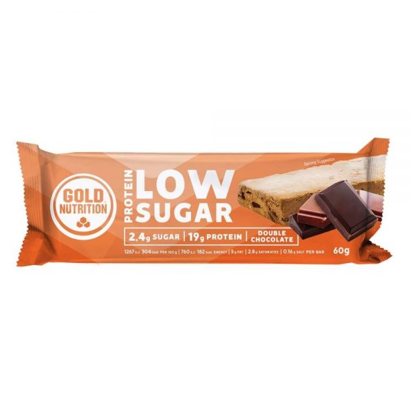 Barrita Proteica Baixo en Azúcar Duplo Chocolate 60 g - Gold Nutrition