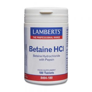 Betaina HCl 180 Comprimidos - Lamberts
