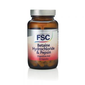 Betaine Hydrochloride & Pepsin 60 cápsulas - Fsc