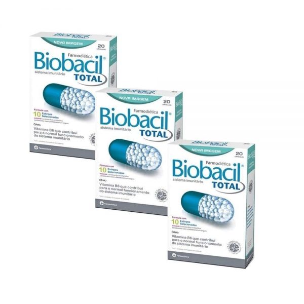 Biobacil Total 20 cápsulas Leve 3 Pague 2 - Farmodiética