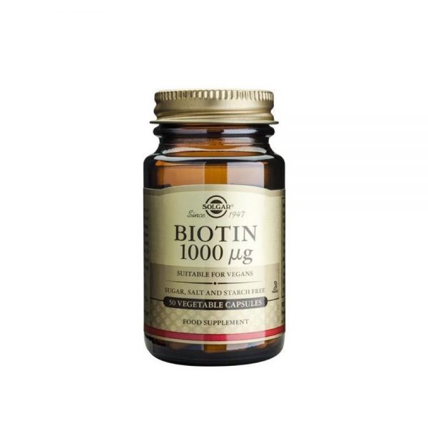 Biotina 1000 µG 50 cápsulas vegetais - Solgar