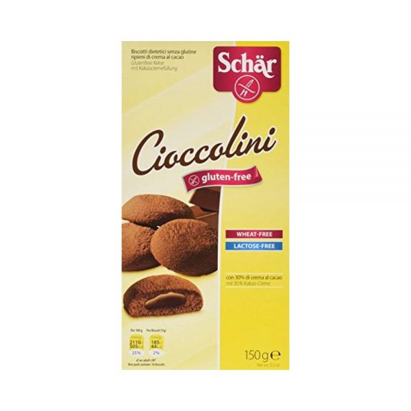 Bolacha cacau cioccolini 150 g - s/glúten - Schar