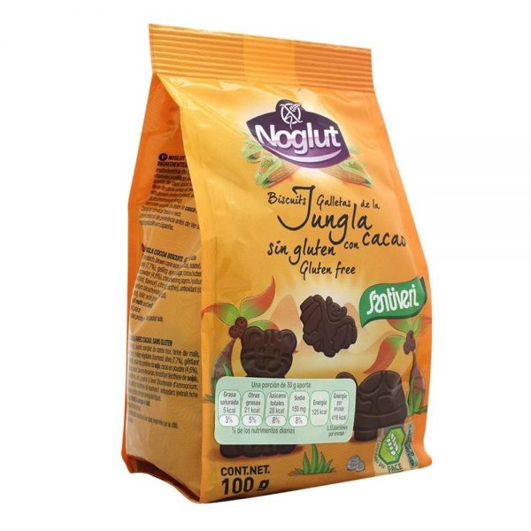 Galletas Animales de la Selva con Cacao 100 g - Noglut