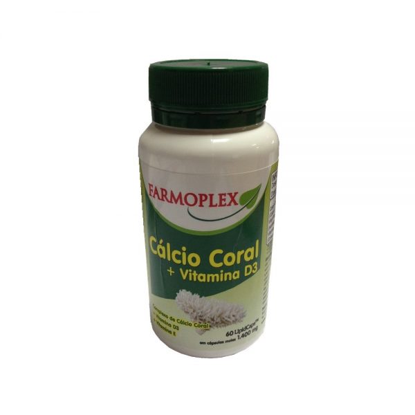 Cálcio Coral + Vitamina D3 60 Lipidcaps - Farmoplex