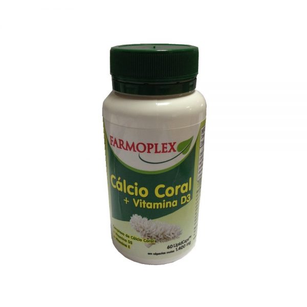 Calcio Coral + Vitamina D3 60 Lipidcaps - Farmoplex