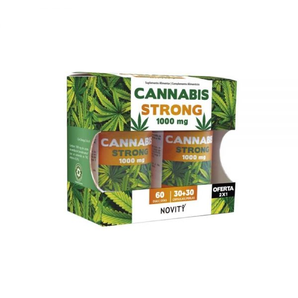 Cannabis Strong 1000 mg 30 + 30 cápsulas - Novity