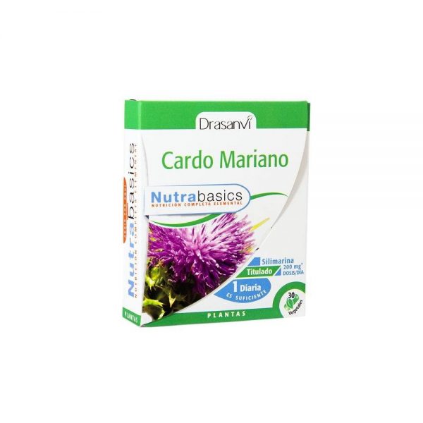 Cardo Mariano 30 cápsulas vegetais - Nutrabasics Drasanvi