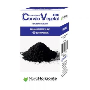 Carvão Vegetal 400 mg 60 comprimidos - Novo Horizonte