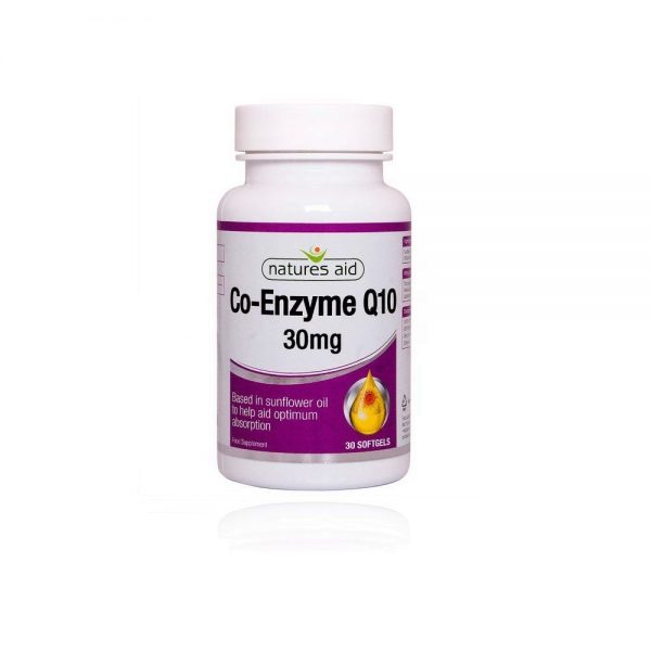 Co-Enzyme Q10 30 mg 30 softgels - Natures Aid