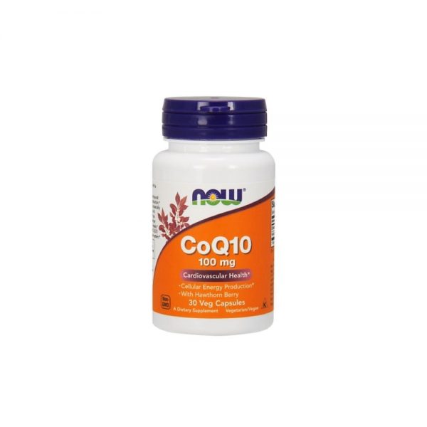Co-Enzyme Q10 Com Bagas de Espinheiro Alvar 100 mg 30 cápsulas vegetais - Now