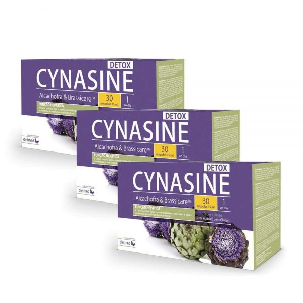 Cynasine Detox 30 ampolas Pack 3