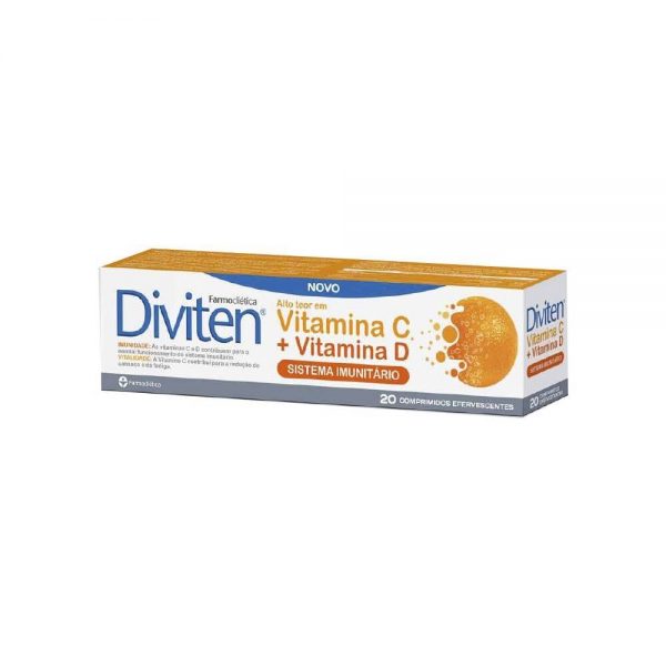 Diviten Vitaminas C e D Efervescente - Farmodietica