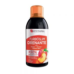 TurboSlim Drenante Pêssego e Chá Verde 500ml - Forte Pharma