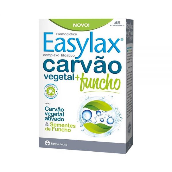 Easylax Carvão Vegetal + Funcho 45 comprimidos - Farmodiética