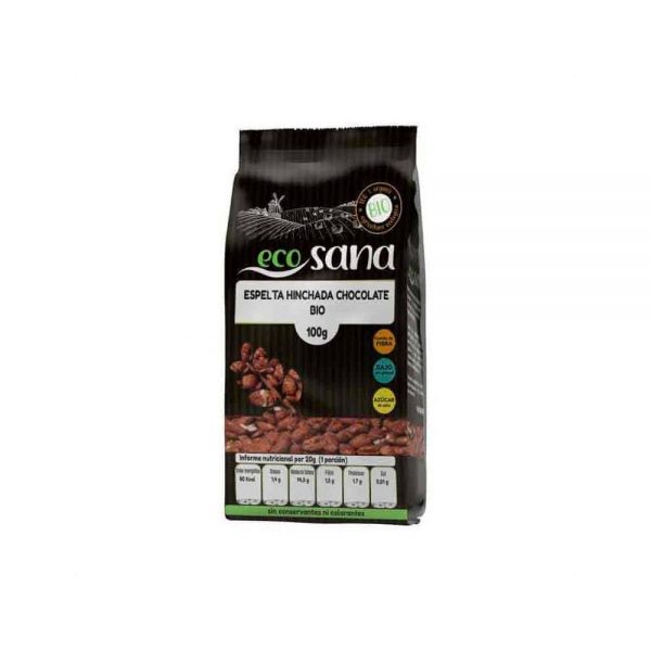 Espelta Hinchada Chocolate Bio 100 g - Ecosana