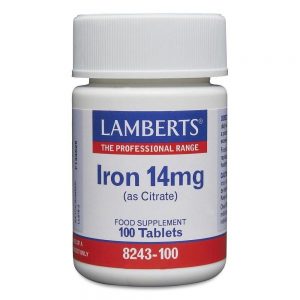 Ferro 14 mg 100 comprimidos - Lamberts