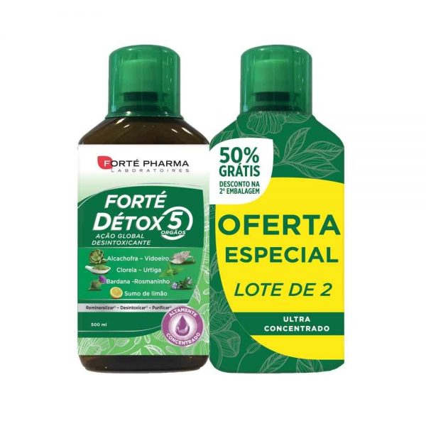 Forté Detox 5 Orgãos 50% Descuento en la 2ª Unidade - Forte Pharma