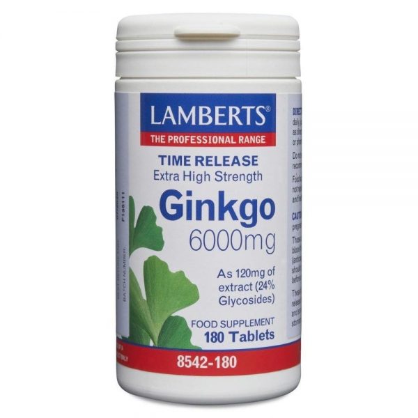 Ginkgo Biloba 6000 mg 180 comprimidos - Lamberts